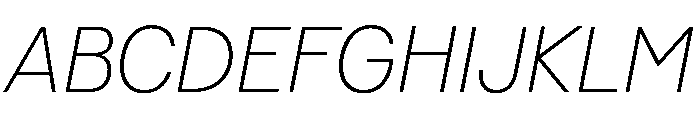 Pacaembu Thin Italic Font UPPERCASE