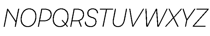 Pacaembu Thin Italic Font UPPERCASE