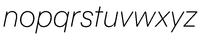 Pacaembu Thin Italic Font LOWERCASE