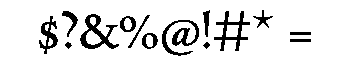 Packard New Style Medium Font OTHER CHARS