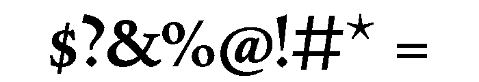 Packard New Style Semibold Font OTHER CHARS