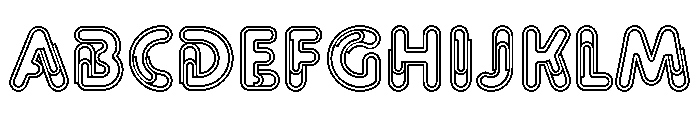 Paper Clip Nova Outline Font UPPERCASE