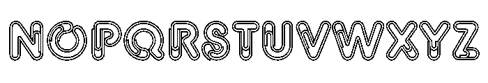 Paper Clip Nova Outline Font UPPERCASE