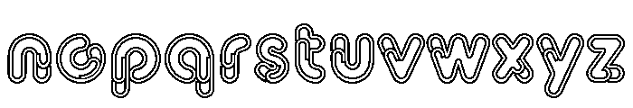 Paper Clip Nova Outline Font LOWERCASE