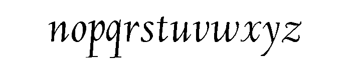 Papyrus Italic Font LOWERCASE