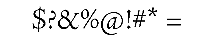 Papyrus Light Font OTHER CHARS