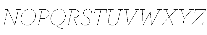 Pauline Didone Variable Thin Italic Font UPPERCASE