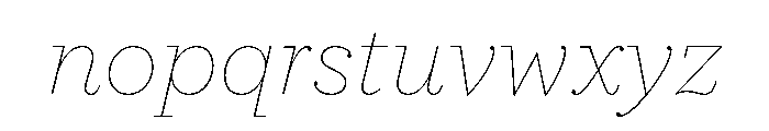 Pauline Didone Variable Thin Italic Font LOWERCASE