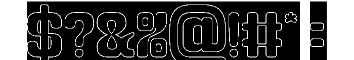 PARTY HEART-Hollow-Inverse Font OTHER CHARS