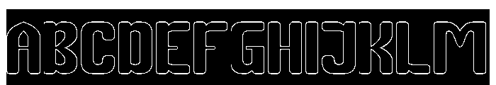 PARTY HEART-Hollow-Inverse Font UPPERCASE