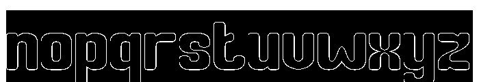 PARTY HEART-Hollow-Inverse Font LOWERCASE