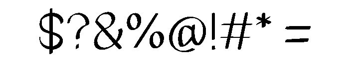 Pace Font OTHER CHARS