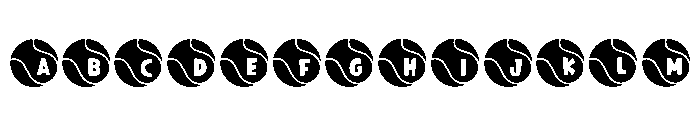 Padel Ball Regular Font UPPERCASE