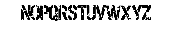 Paintball Army Stencil  Regular Font LOWERCASE