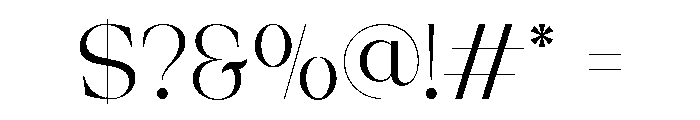 Palgrace Regular Font OTHER CHARS