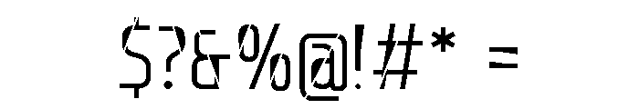 Pall-Slice Font OTHER CHARS