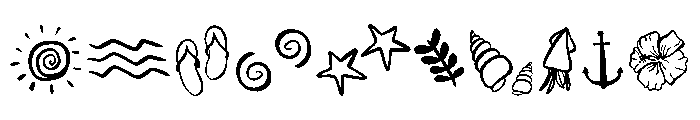 Palm Sunset Summer Font OTHER CHARS