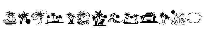 Palm Sunset Summer FONT