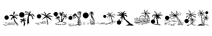Palm Sunset Summer Font LOWERCASE