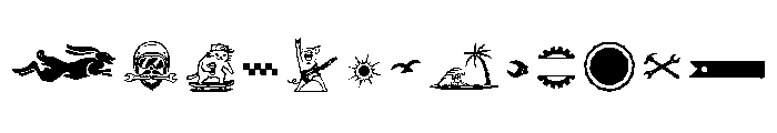 Palmera Island Dingbats Regular Font UPPERCASE