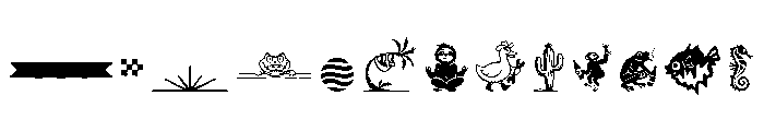Palmera Island Dingbats Regular Font UPPERCASE