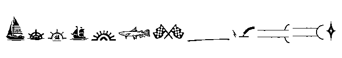 Palmera Island Dingbats Regular Font LOWERCASE