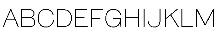 Pampero ExtraLight Font UPPERCASE