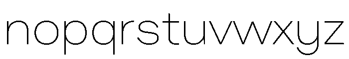 Pampero ExtraLight Font LOWERCASE