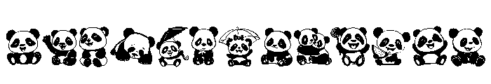Panda Set Font UPPERCASE