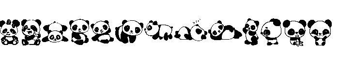 Panda Set Font UPPERCASE