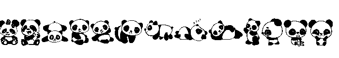 Panda Set Font LOWERCASE