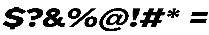Pangi Exp ExtBd Ita Font OTHER CHARS