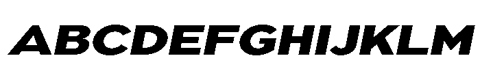 Pangi Exp ExtBd Ita Font UPPERCASE