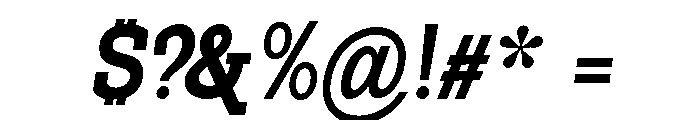 Pano Slab ExtBd SemiCond Ita Font OTHER CHARS