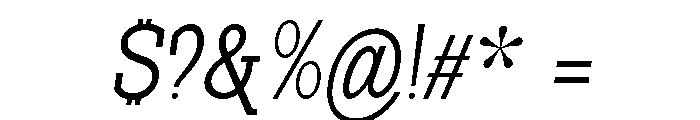 Pano Slab ExtLt SemiCond Ita Font OTHER CHARS