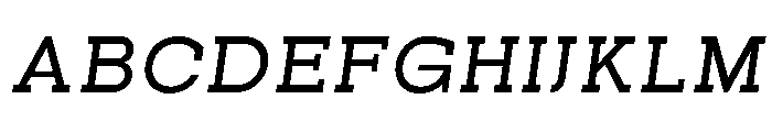 Pano Slab Med SemExp Ita Font UPPERCASE
