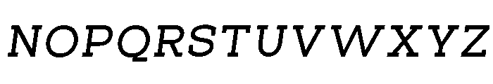 Pano Slab Med SemExp Ita Font UPPERCASE