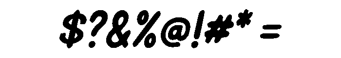 Panther Brush Italic Font OTHER CHARS