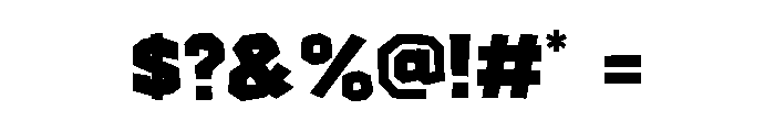 Paper Brutal Font OTHER CHARS
