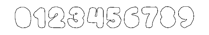 Paper Cutsy Outline Font OTHER CHARS