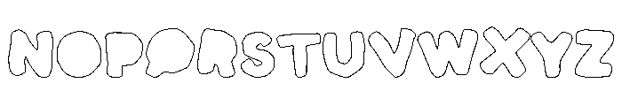 Paper Cutsy Outline Font UPPERCASE