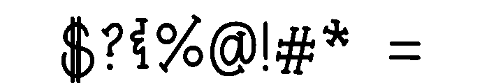 Paperbound Font OTHER CHARS