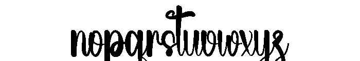Paperlane Font LOWERCASE