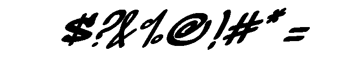 Paping Swend Oblique Font OTHER CHARS