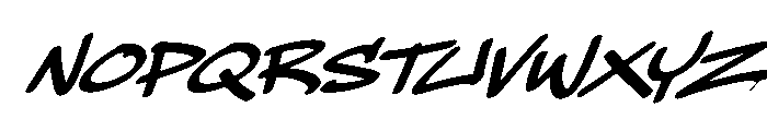 Paping Swend Oblique Font UPPERCASE