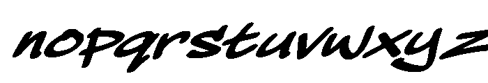 Paping Swend Oblique Font LOWERCASE