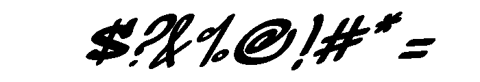 PapingSwendOblique Font OTHER CHARS