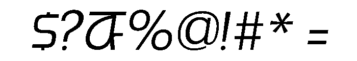 Paquero-ExtraLightItalic Font OTHER CHARS