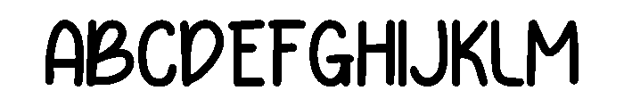 Party Cloud Regular Font UPPERCASE