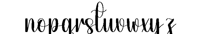 Party Wedding Font LOWERCASE